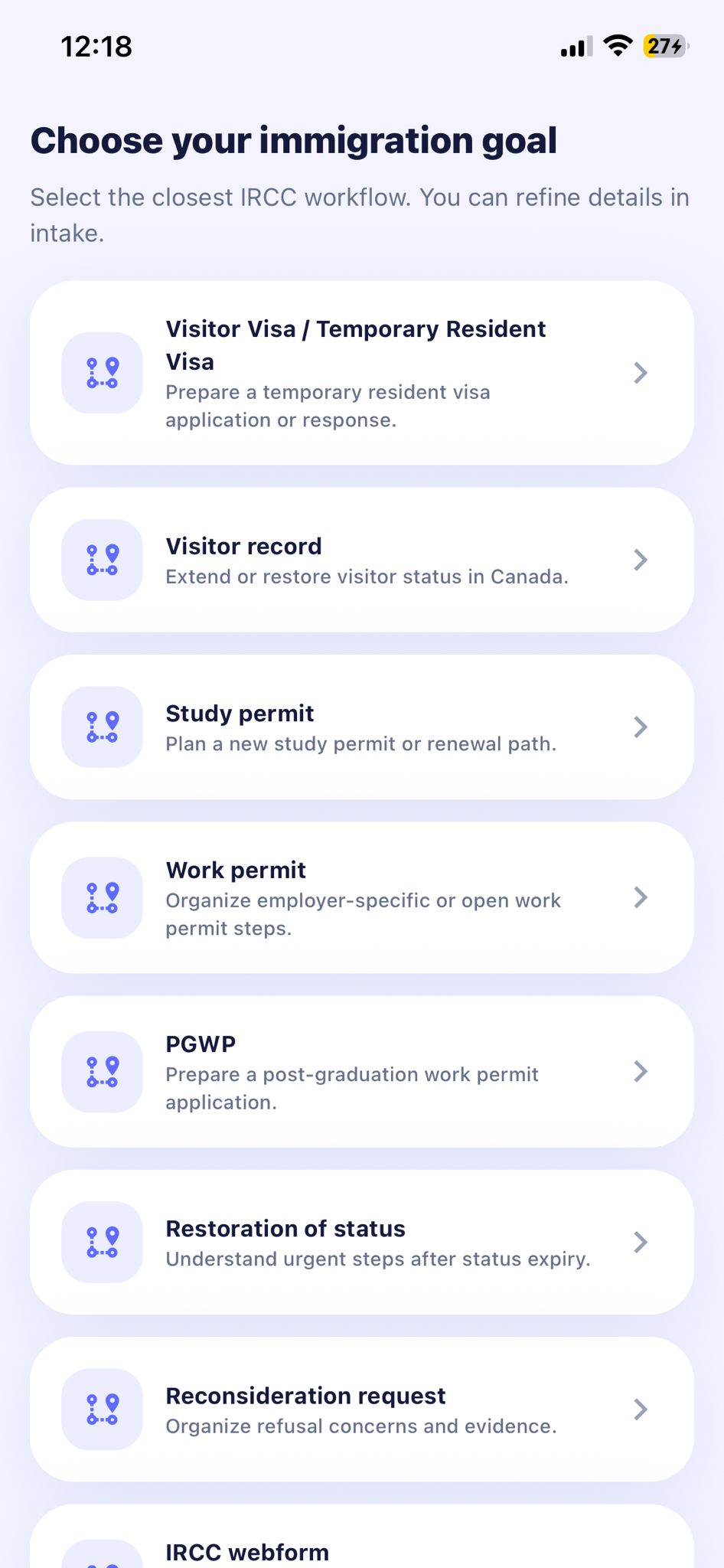 App Lawyer case setup and intake screen 10