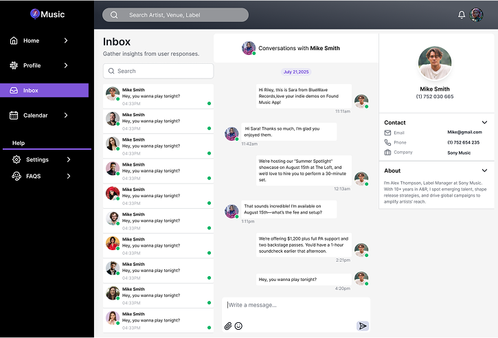 Right side UI shot